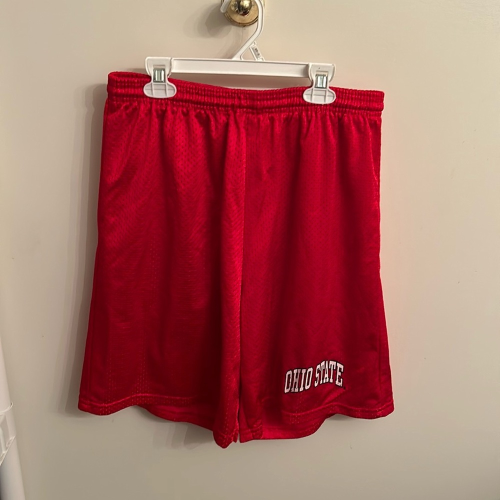A4 Red Mesh XL Kids Ohio State Basketball Shorts
